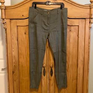 Veronica Beard Caladium Zip-Trim Cargo Pants
